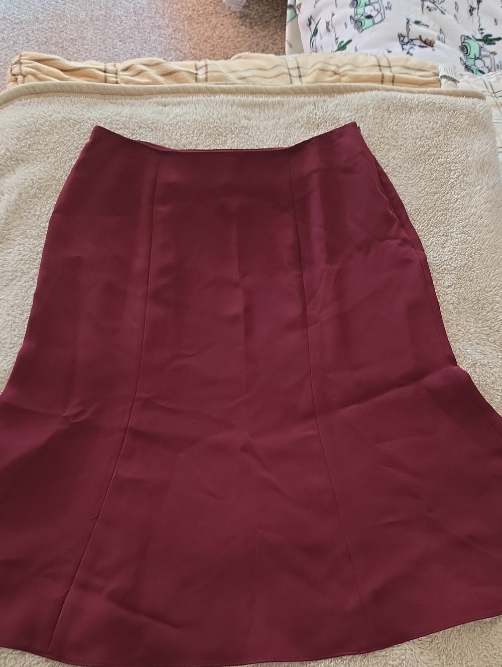 Jones New York Burgundy A-Line Skirt